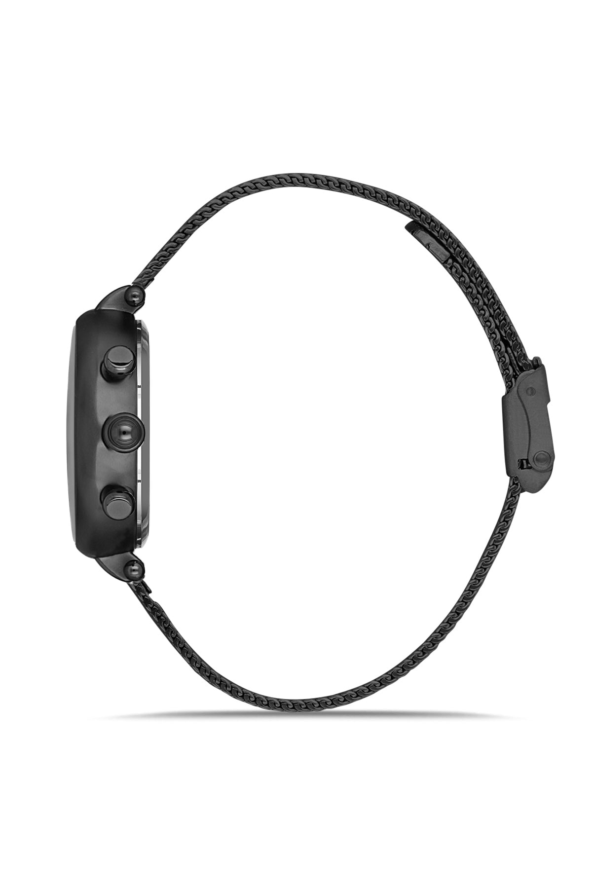 DAVID GUNER Women's Watch with Black Steel Knitted Band