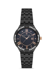 DAVID GUNER Siyah Kaplamalı Takvimli Kadın Kol Saati - DG-8389LA-G2
