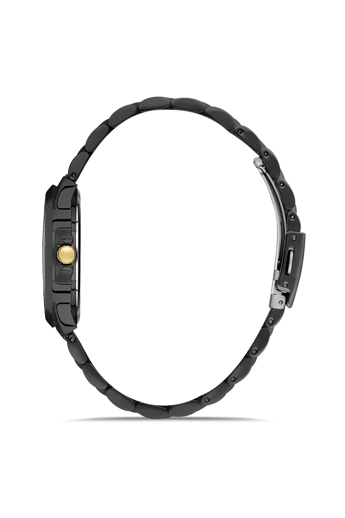 DAVID GUNER Black Dial Black Coated Women's Watch