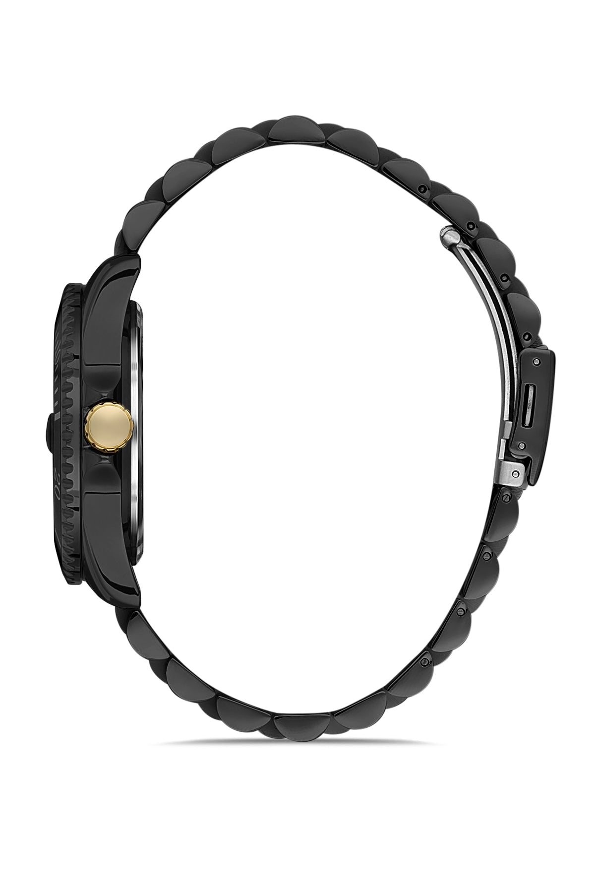 DAVID GUNER Siyah Kaplamalı Siyah Kadranlı Takvimli Erkek Kol Saati - DG-8230GA-G2B