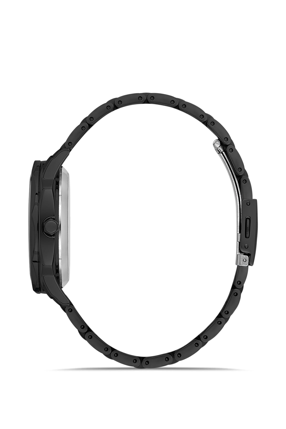 DAVID GUNER Black Coated Men's Watch with Black Band