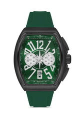DAVID GUNER Siyah Kaplama Yeşil Kadranlı Multi Fonksiyonlu Erkek Kol Saati