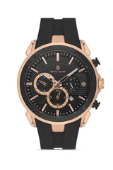 David Guner Black Silicone Band Men's Watch