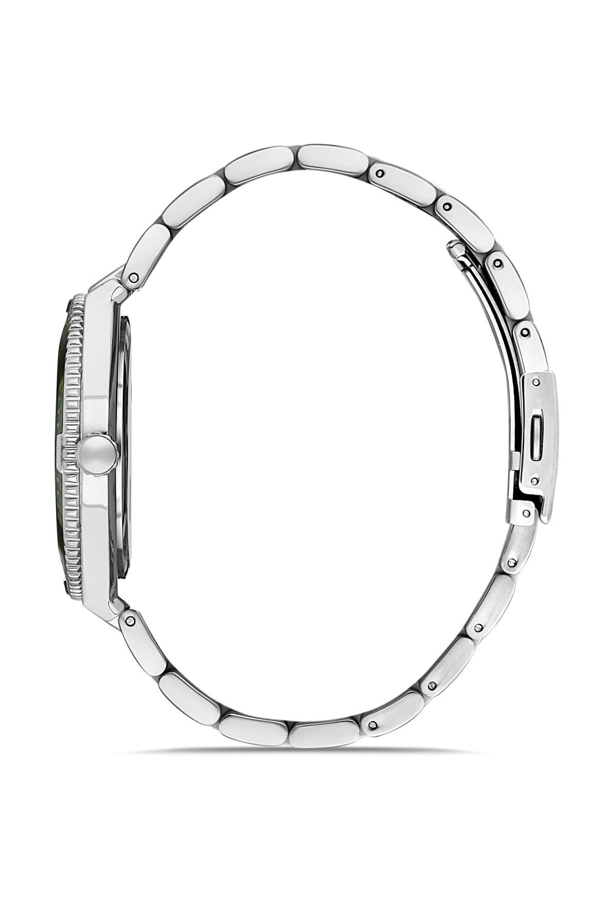 DAVID GUNER Takvimli Gümüş Kaplamalı Lacivert Kadranlı Erkek Kol Saati - DG-8418GA-A3