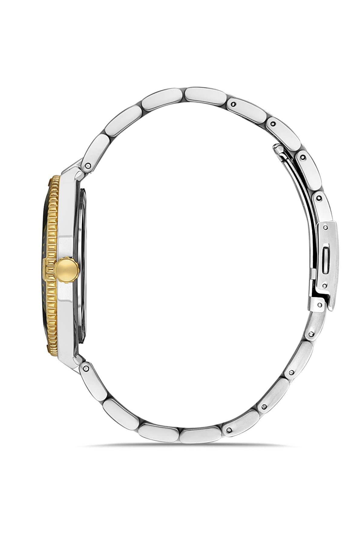 DAVID GUNER Takvimli Gümüş Kaplamalı Yeşil Kadranlı Erkek Kol Saati - DG-8418GA-D10