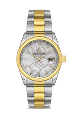 DAVID GUNER Yellow and White Coated Women's Watch with Calendar