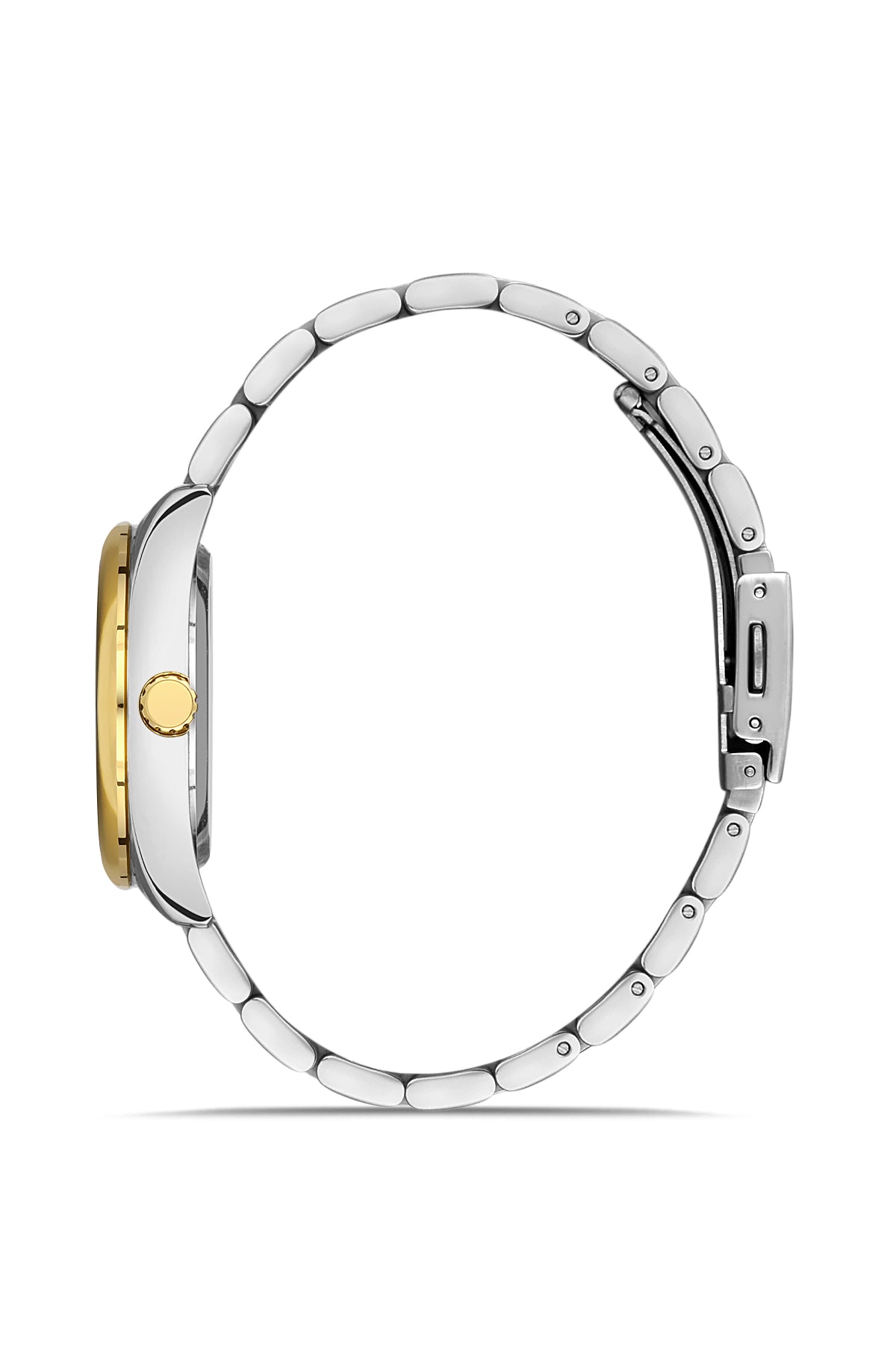 DAVID GUNER Yellow and White Coated Women's Watch with Calendar