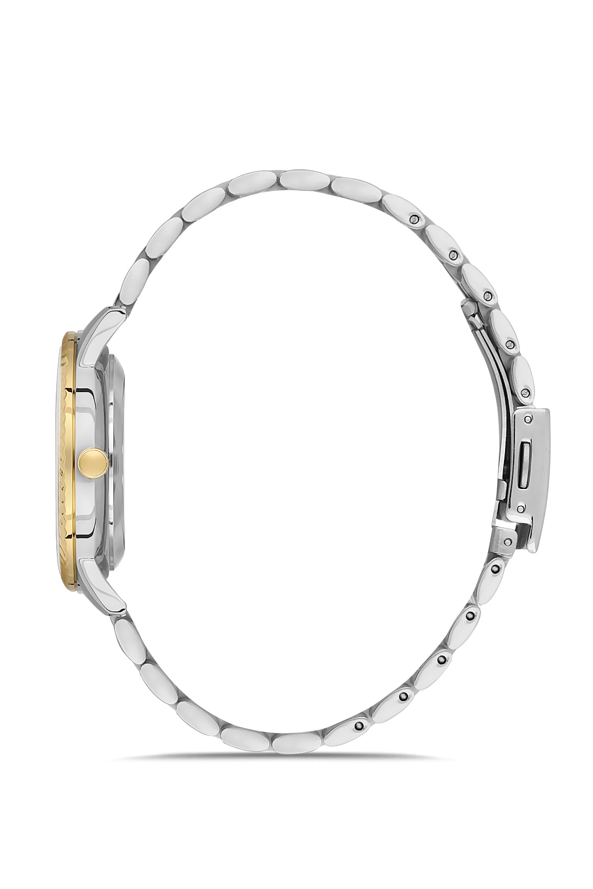 DAVID GUNER Takvimli Sarı Gümüş Kaplamalı Siyah Kadranlı Kadın Kol Saati - DG-8680LA-D2