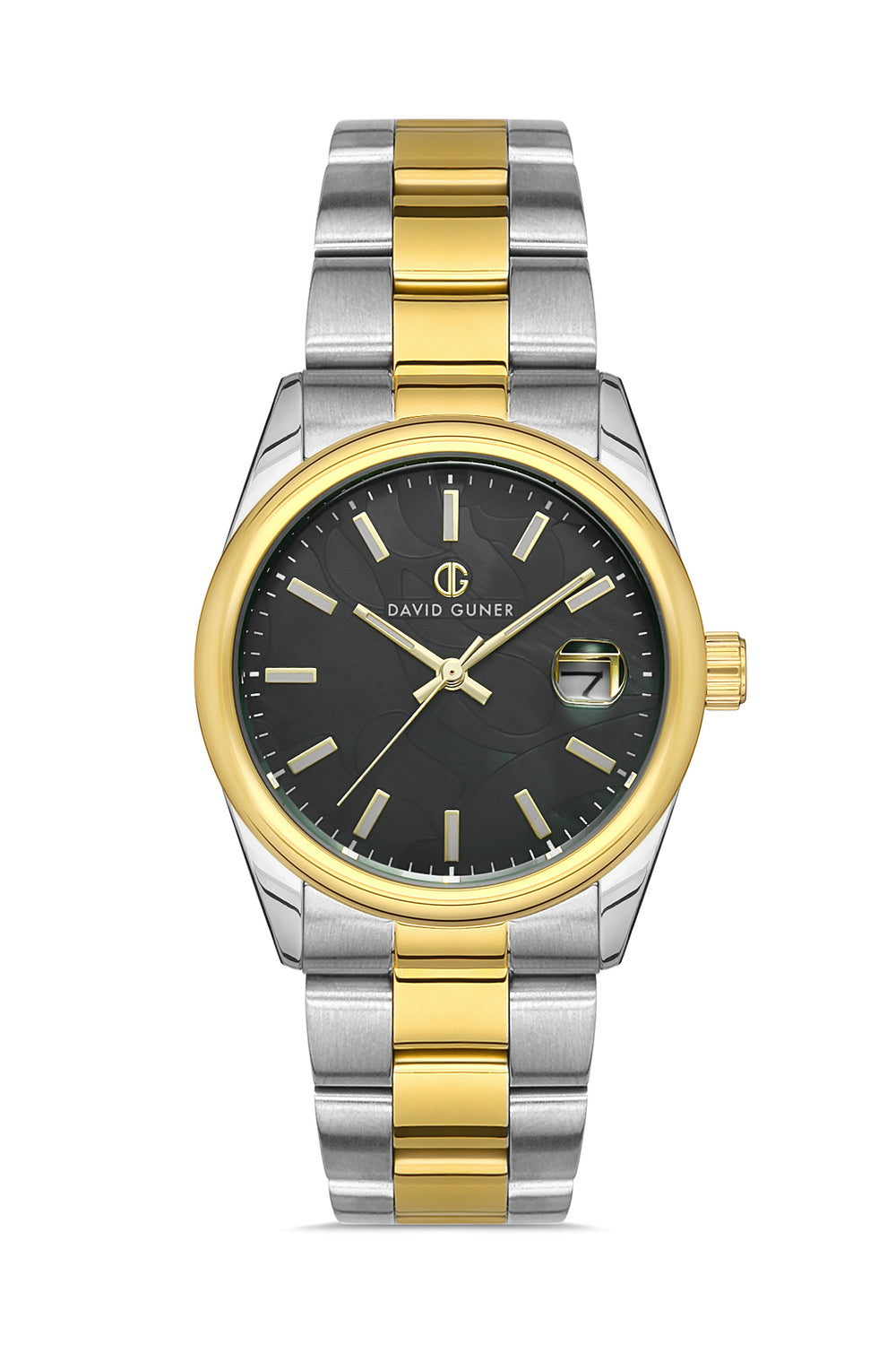 DAVID GUNER Black Dial Women's Watch with Calendar