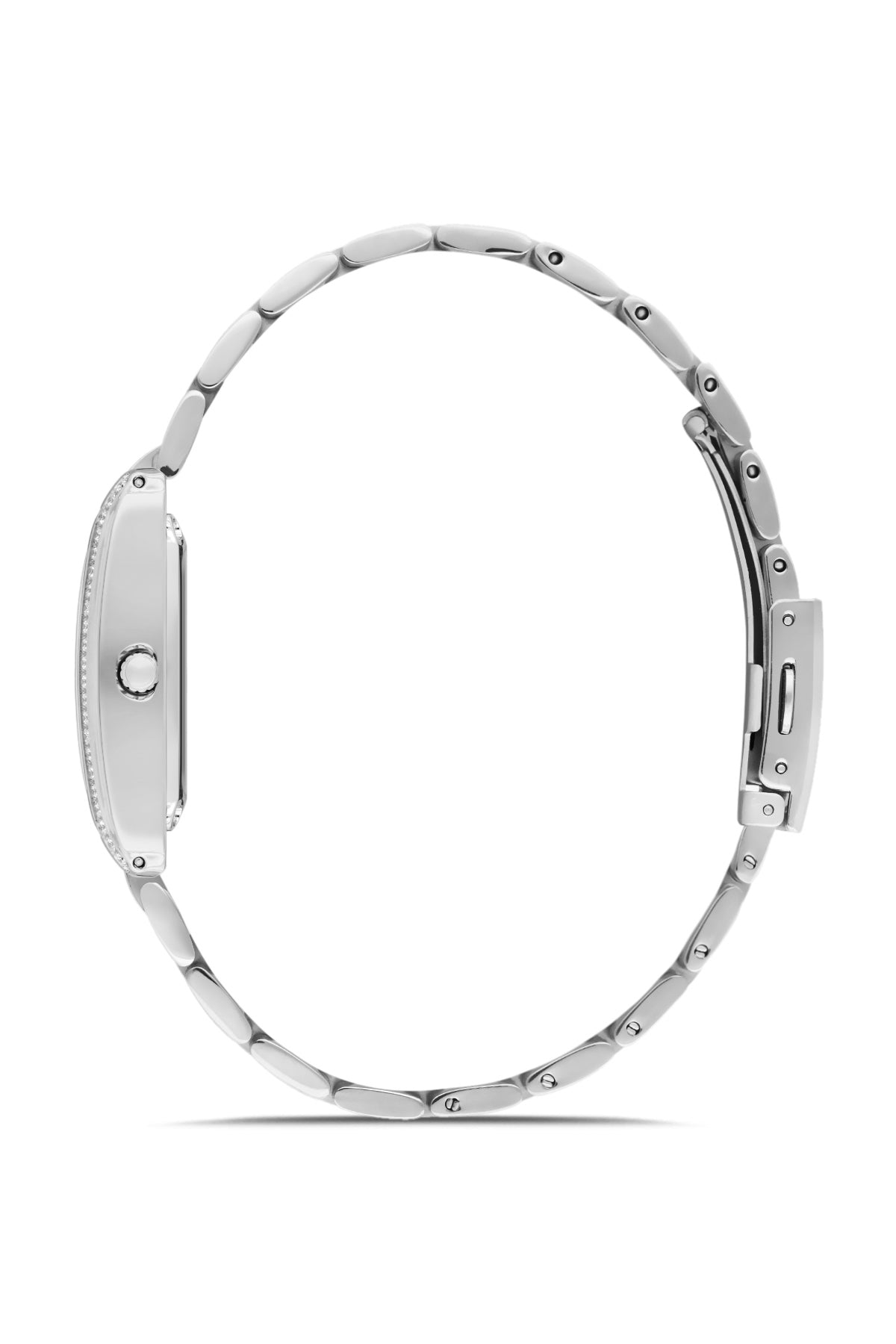 DAVID GUNER Taşlı Gümüş Kaplamalı Gümüş Kadranlı Kadın Kol Saati - DG-8663LA-A1