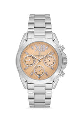 DAVID GUNER Taşlı Krem Kadranlı Gümüş Paslanmaz Masif Çelik Kadın Kol Saati - DG-8650LA-A16