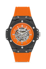 DAVID GUNER Turuncu Kadranlı Siyah Kaplamalı Otomatik Erkek Kol Saati - DG-8659GD-ZQ11