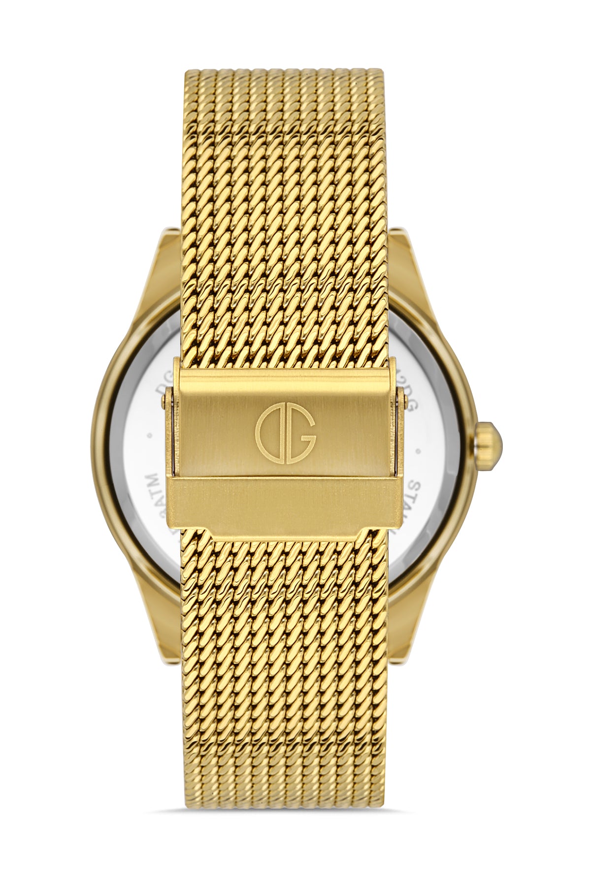 Davıd Guner Green Dial Men's Watch with Steel Knitted Band