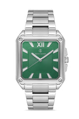 DAVID GUNER Yeşil Kadranlı Gümüş Kaplamalı Erkek Kol Saati - DG-8668GA-A10