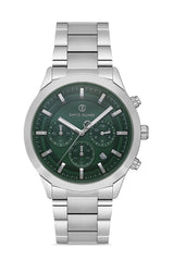 DAVID GUNER Yeşil Kadranlı Gümüş Kaplamalı Erkek Kol Saati - DG-8673GA-A10