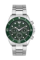 DAVID GUNER Yeşil Kadranlı Gümüş Kaplamalı Erkek Kol Saati - DG-8252GA-A10