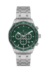 DAVID GUNER Yeşil Kadranlı Gümüş Kaplamalı Erkek Kol Saati - DG-8419GA-A10