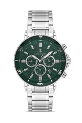 DAVID GUNER Green Dial Silver Plating Men's Watch