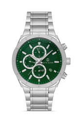DAVID GUNER Yeşil Kadranlı Gümüş Kaplamalı Erkek Kol Saati - DG-8645GA-A10