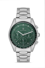 DAVID GUNER Yeşil Kadranlı Gümüş Kaplamalı Multifonksiyonlu Erkek Kol Saati - DG-8670GA-A10