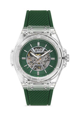 DAVID GUNER Yeşil Kadranlı Gümüş Kaplamalı Otomatik Erkek Kol Saati - DG-8659GD-ZM10