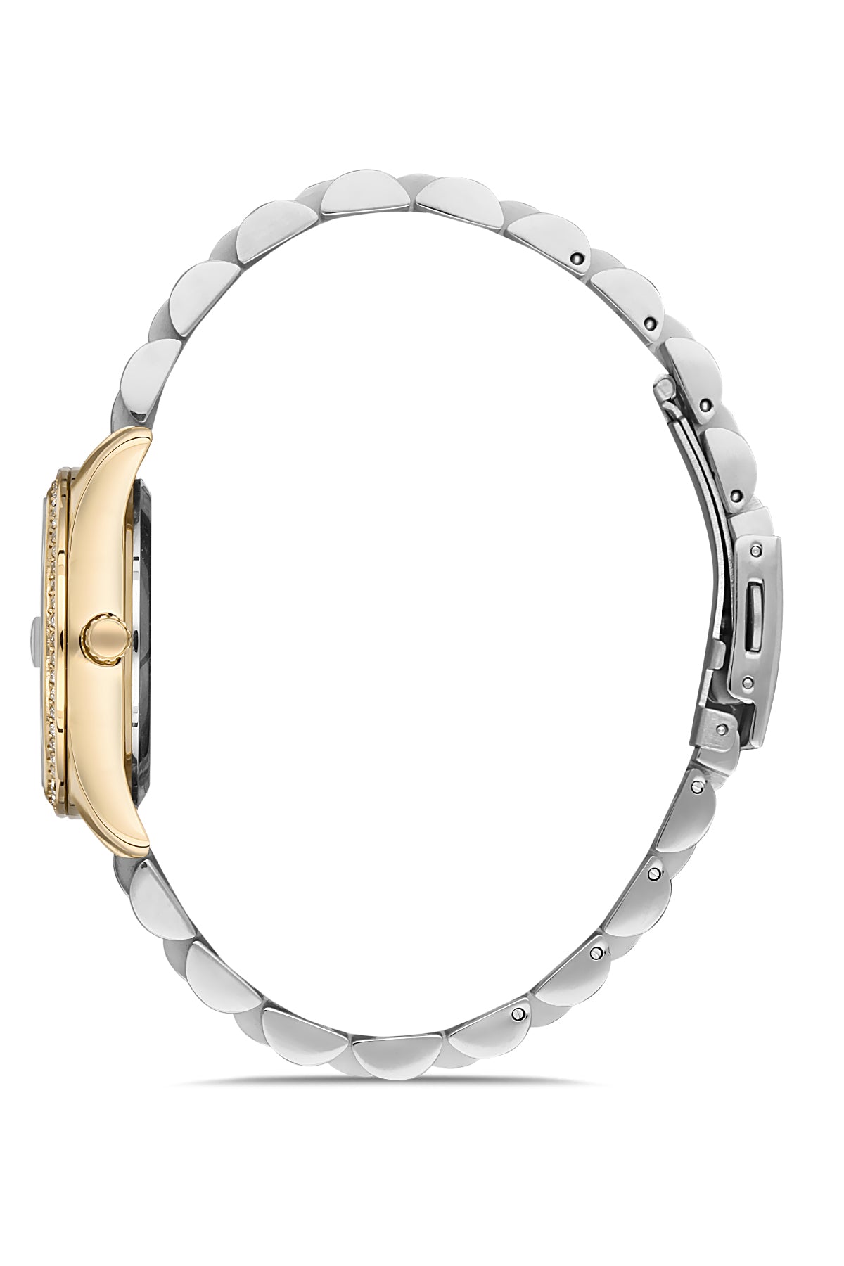 DAVID GUNER Yeşil Kadranlı Sarı Beyaz Kaplamalı Kadın Kol Saati - DG-8193LA-D10