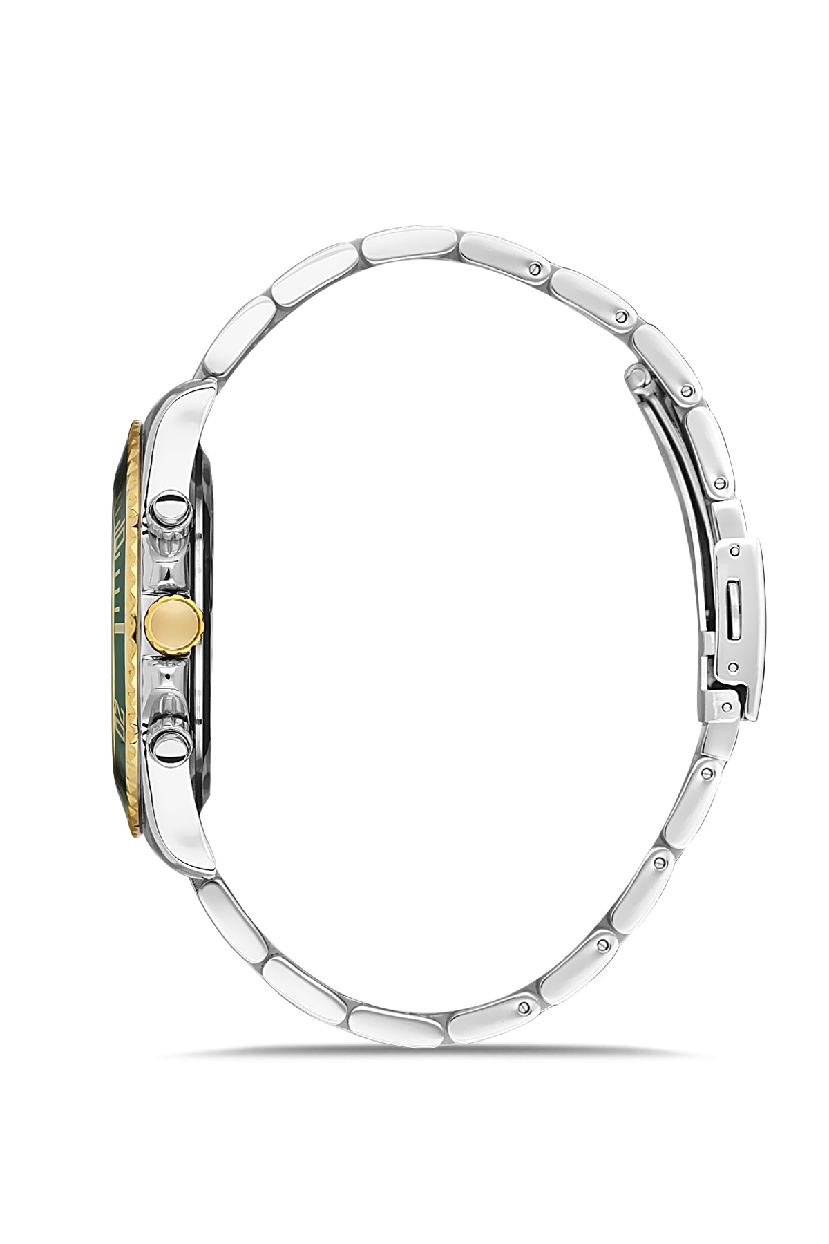 DAVID GUNER Green Dial Yellow White Coated Multifunctional Men's Watch