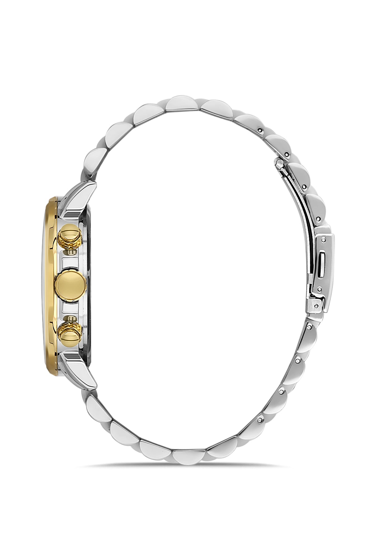 DAVID GUNER Yeşil Kadranlı Sarı-Gümüş Paslanmaz Masif Çelik Erkek Kol Saati - DG-8401GA-D10