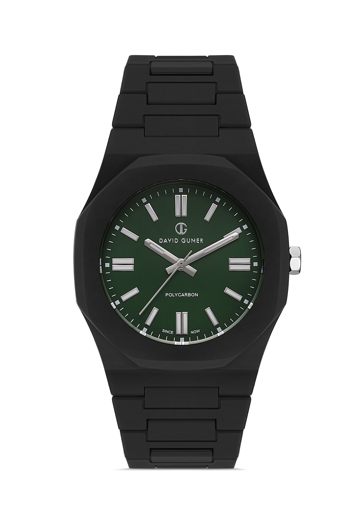 DAVID GUNER Yeşil Kadranlı Siyah Kaplamalı Polikarbon Kol Saati - DG-8660GD-G10