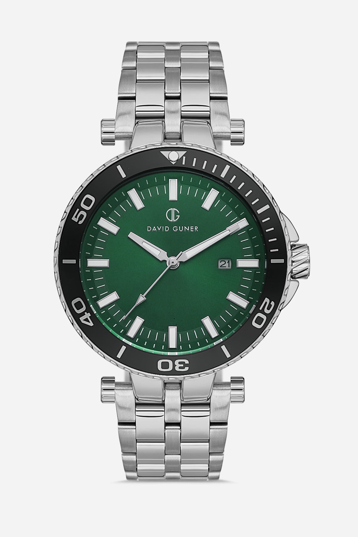 DAVID GUNER Green Dial Calendar Men's Watch