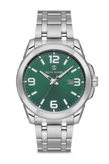 DAVID GUNER Yeşil Kadranlı Takvimli Paslanmaz Çelik Erkek Kol Saati - DG-8469GA-A10