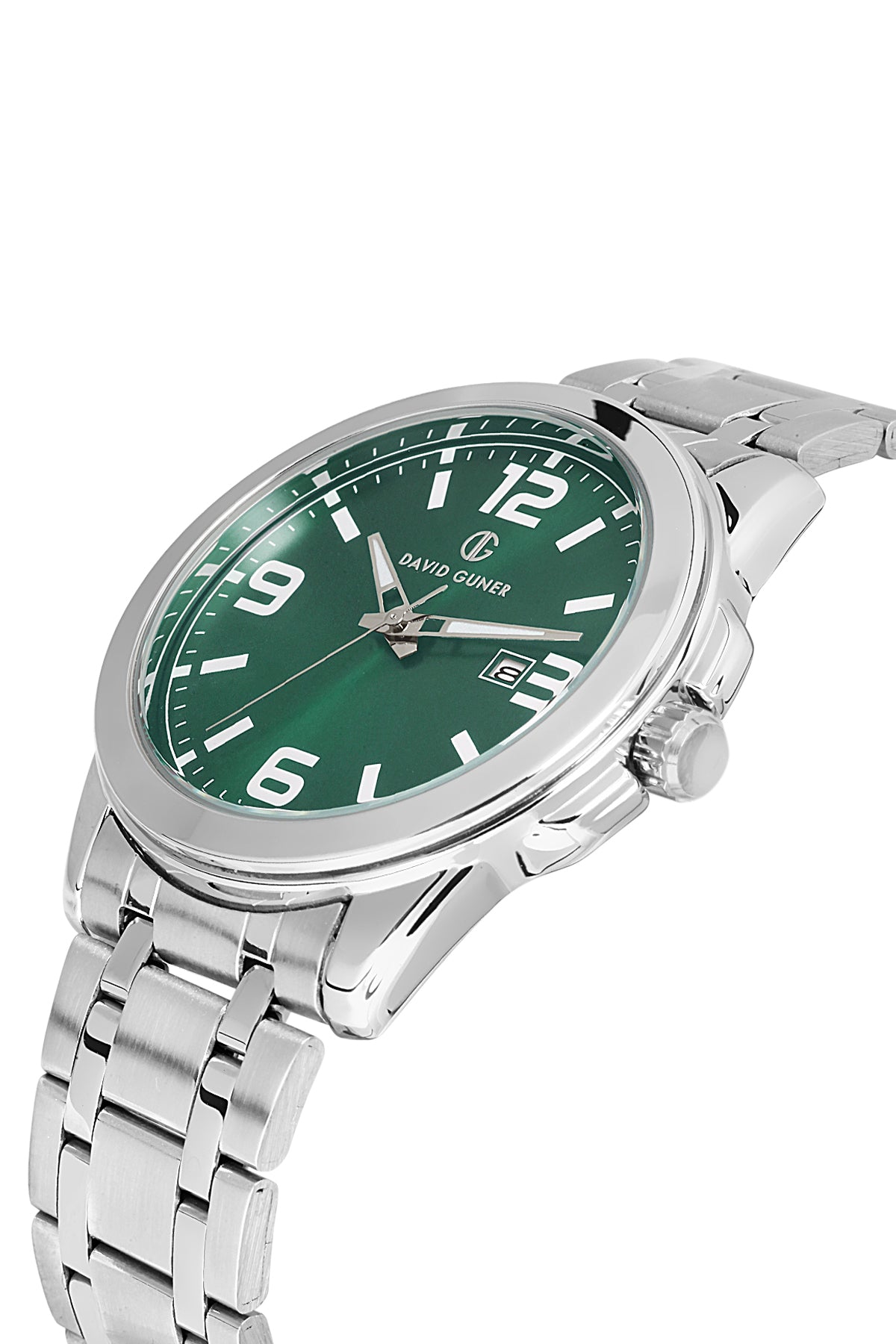 DAVID GUNER Yeşil Kadranlı Takvimli Paslanmaz Çelik Erkek Kol Saati - DG-8469GA-A10