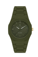 DAVID GUNER Yeşil Kadranlı Yeşil Polikarbon Kayışlı Düz Erkek Saati - DG-8701GA-ZM10