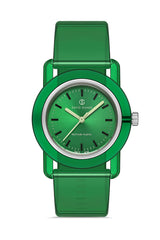 DAVID GUNER Yeşil Plastik Kordonlu Geri Dönüştürülebilir Su Geçirmez Unisex Kol Saati - DG-8661LD-ZF10