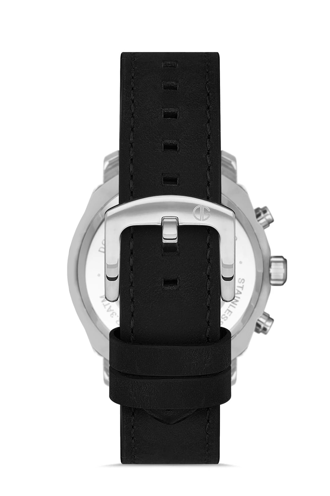 DAVID GUNER Silver Plated Black Dial Men's Wristwatch